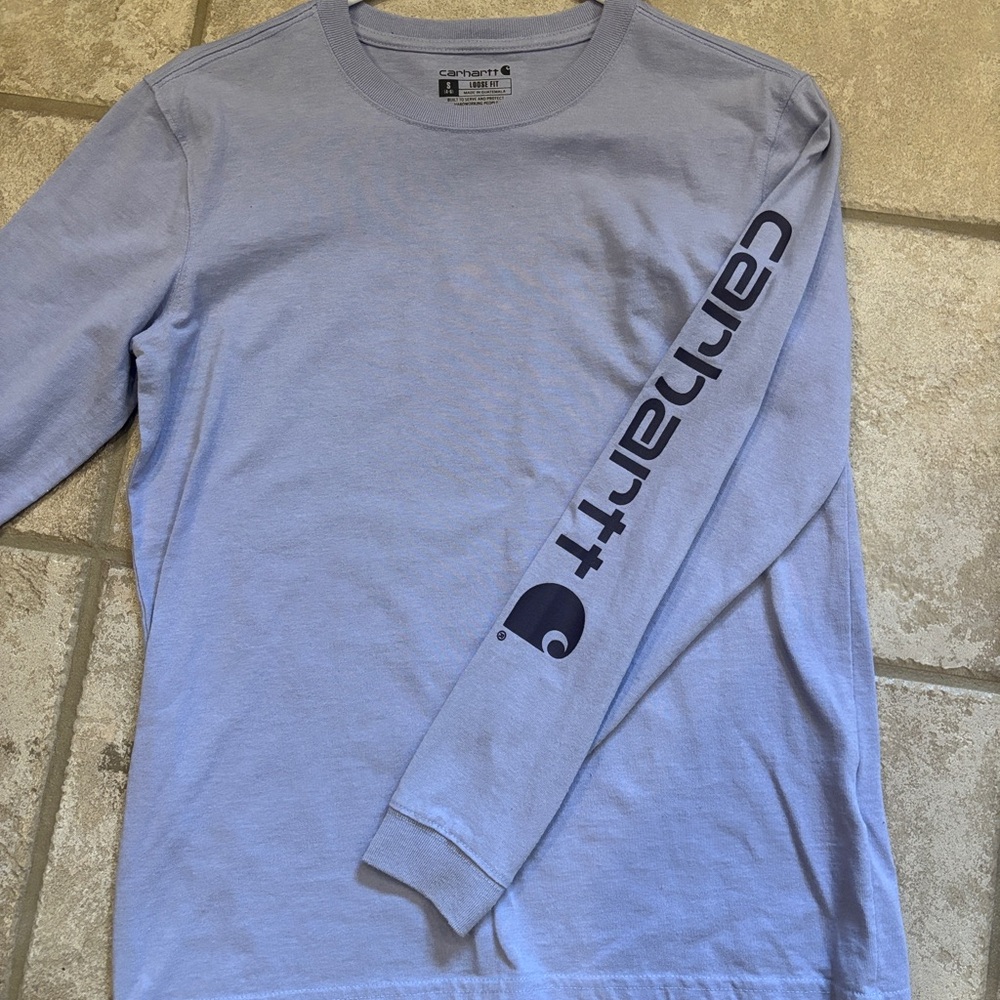 Carhartt Men's Light Blue Long Sleeve Tee